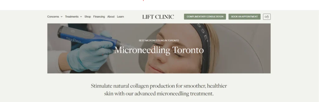 Best microneedling in Toronto at lift clinic.