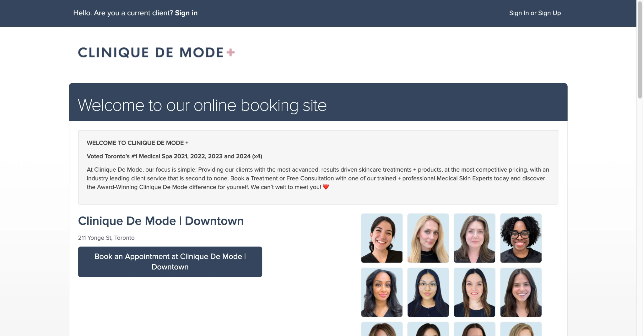 Clinique De Mode offers services aligned with best med spa Toronto.