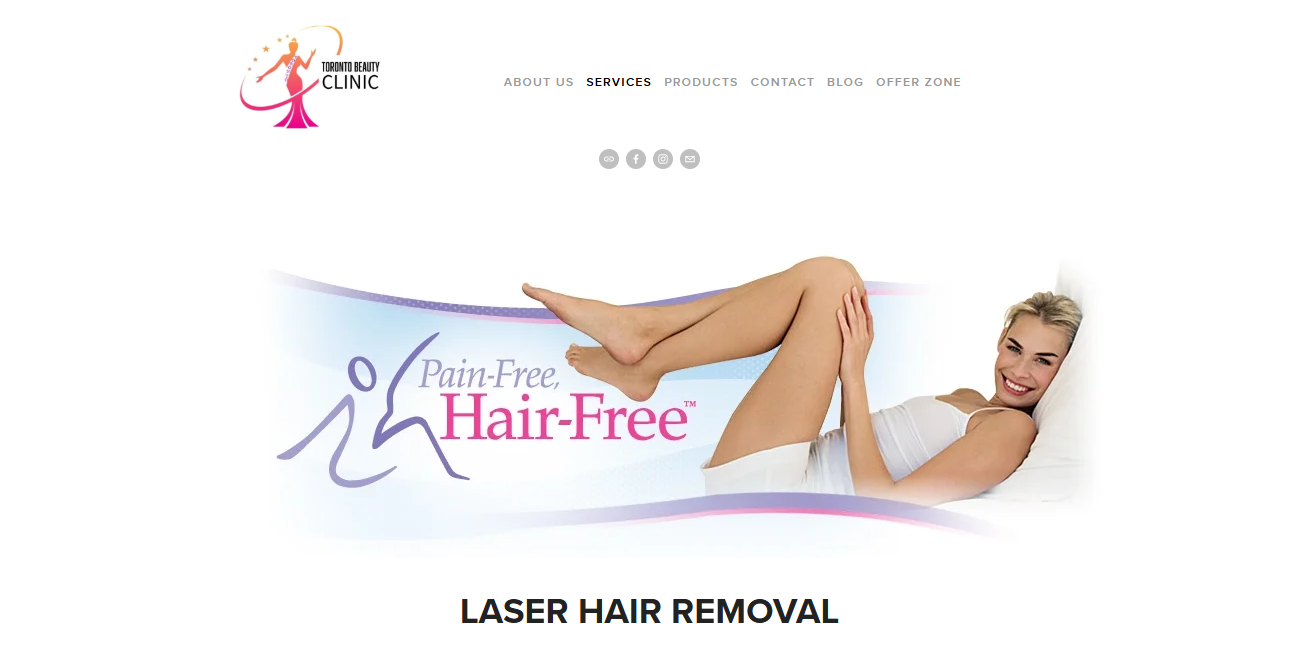 Laser hair removal Toronto North York services at Toronto Beauty Clinic. 