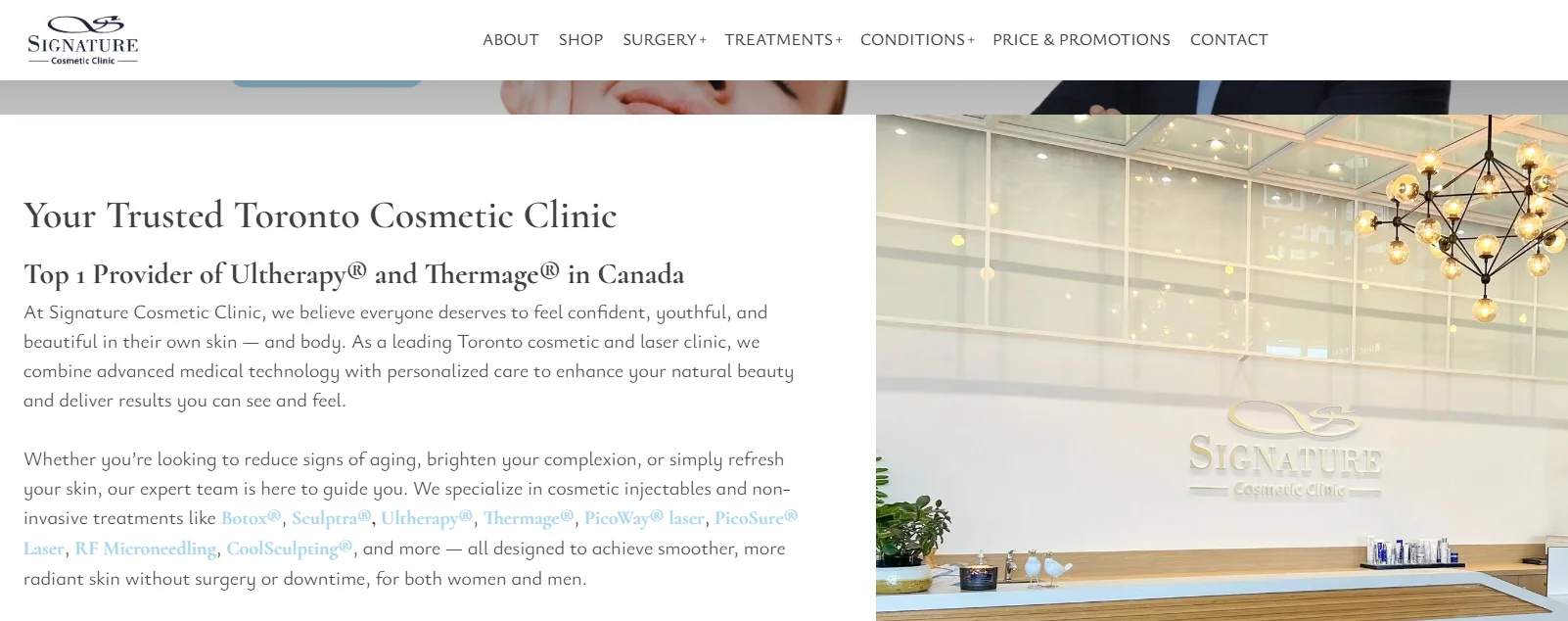 Alt text (in sentence case, with period)Best microneedling clinics Toronto at Signature Cosmetic Clinic. 