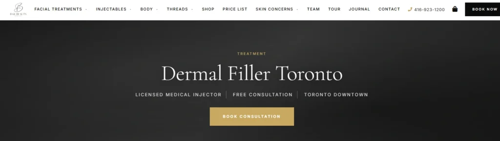 Bar Beauty Medical Injections offering best dermal fillers in Toronto.