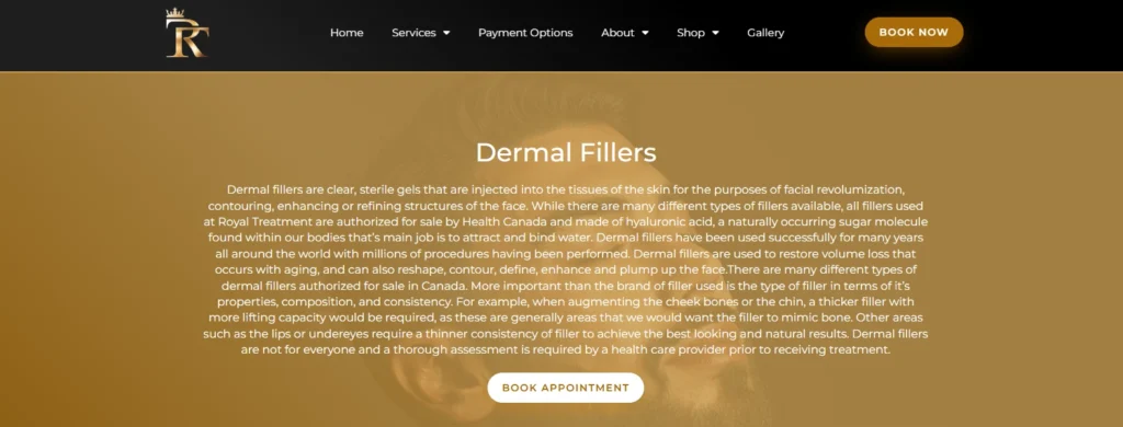 Best dermal fillers in Toronto at Royal Treatment Medical & Cosmetic Aesthetics.