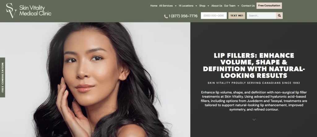 Skin Vitality Medical Clinic serves as the best dermal fillers Toronto.