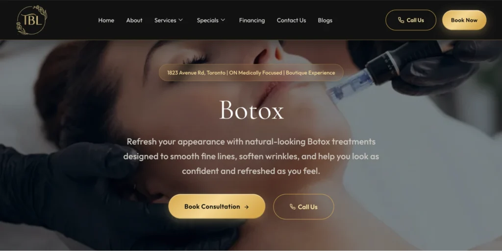 Botox Yorkville Toronto services offered at The Beauty Lounge.