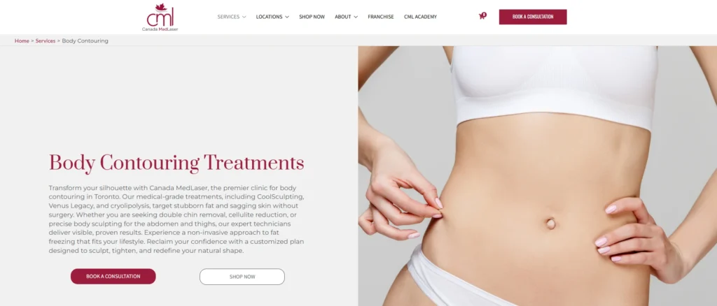 Canada MedLaser Toronto body contouring clinics.