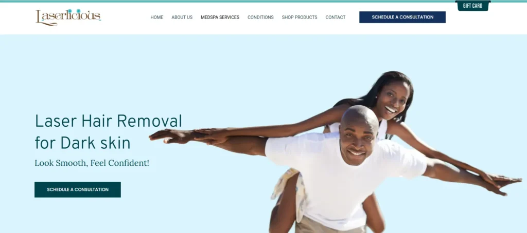 Advanced laser hair removal black skin Toronto services at Laserlicious.