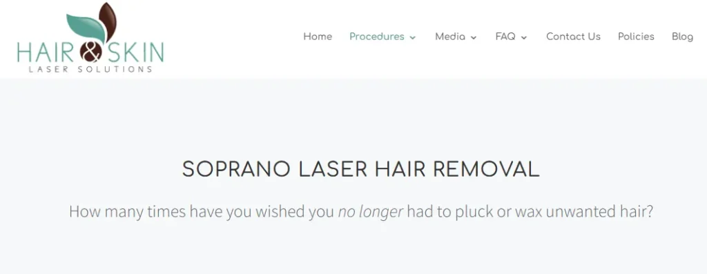 Laser hair removal Etobicoke Toronto by Hair and Skin Laser Solutions.