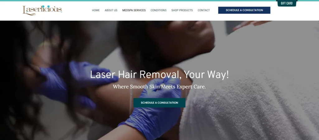 Laser hair removal Etobicoke Toronto offered by Laserlicious MediSpa.