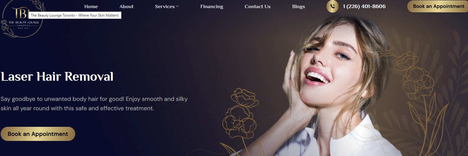 Laser hair removal Etobicoke Toronto service page