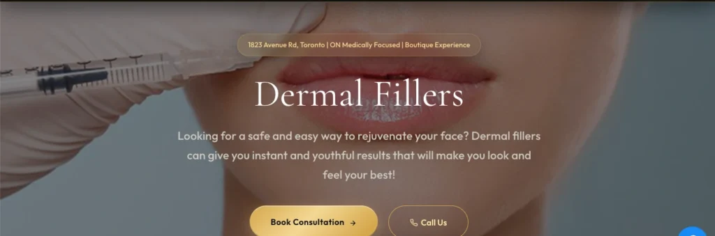 Services offered by The Beauty Lounge as the best place for lip fillers Toronto.