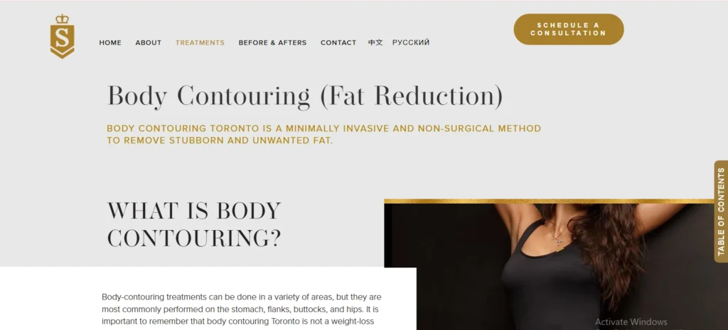 Sovereign Skin Toronto body contouring clinic.