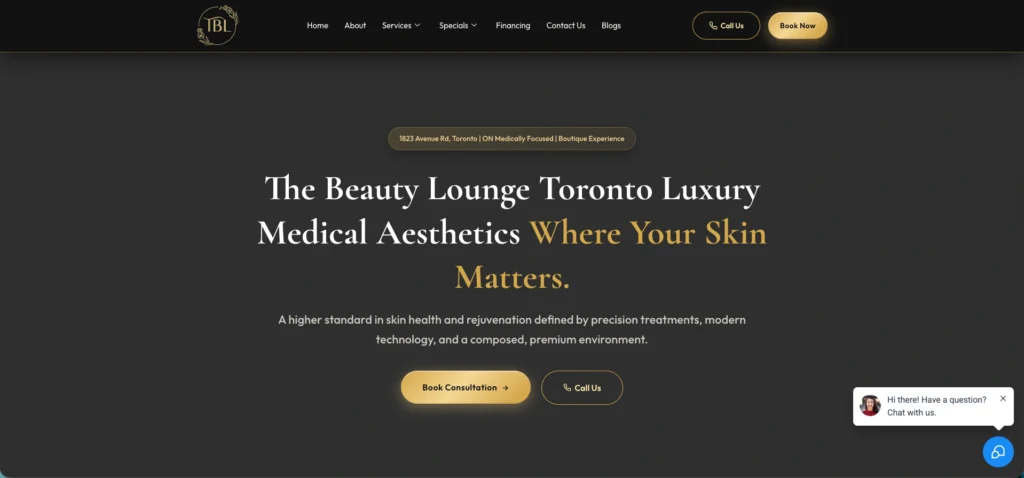 The Beauty Lounge botox yorkville toronto services overview.