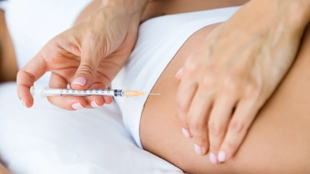 Process of lipolysis treatment timeline.