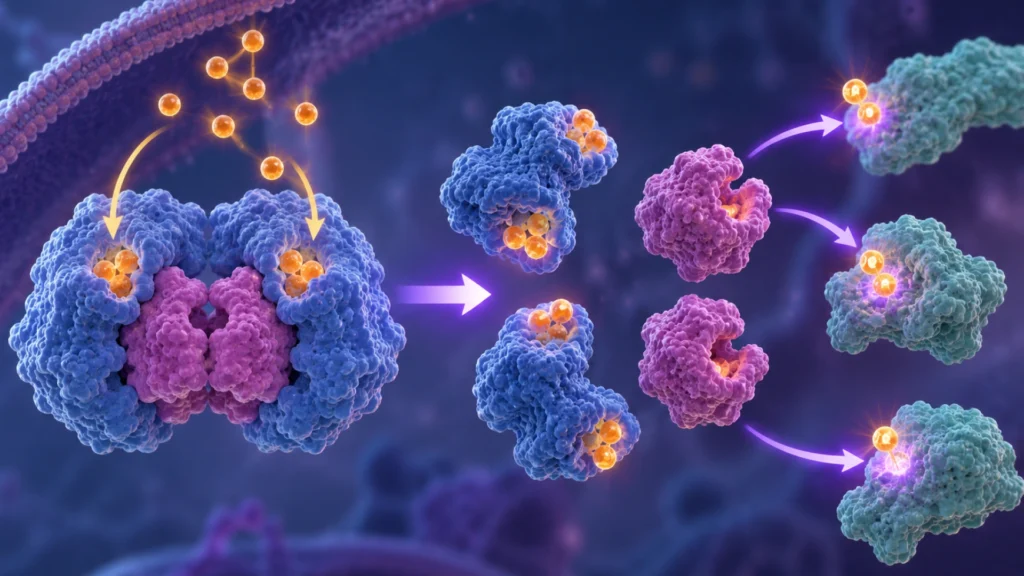 PKA activation during glucagon lipolysis. 