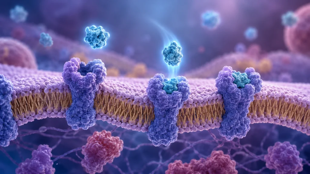 Receptor binding during glucagon lipolysis. 