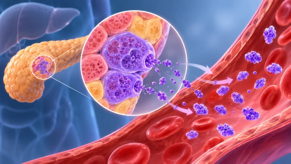 Glucagon release and lipolysis glucagon process for metabolic regulation. 