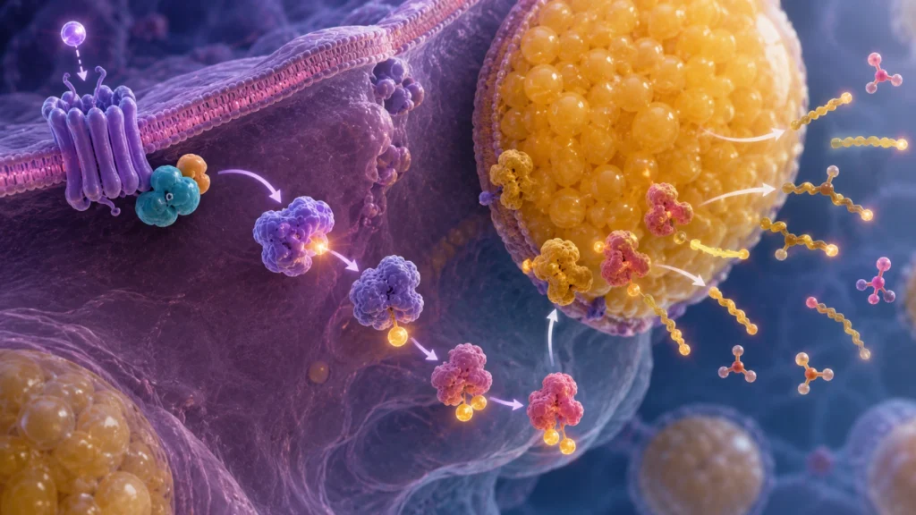 Learn how lipolysis and glucagon help activate fat breakdown enzymes. 