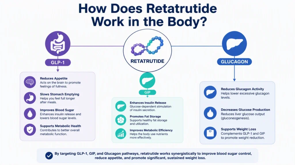 Know the working of retatrutide glucagon lipolysis in the body. 