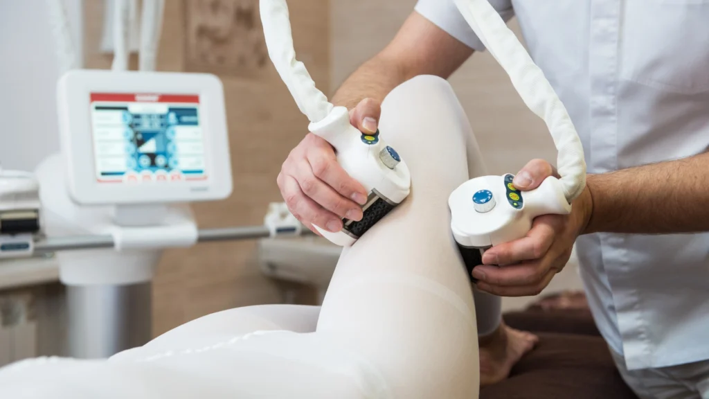 Laser lipolysis treatment to increase lipolysis.