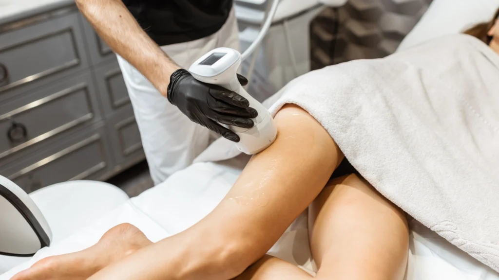 Ultrasonic lipolysis treatment to increase lipolysis.