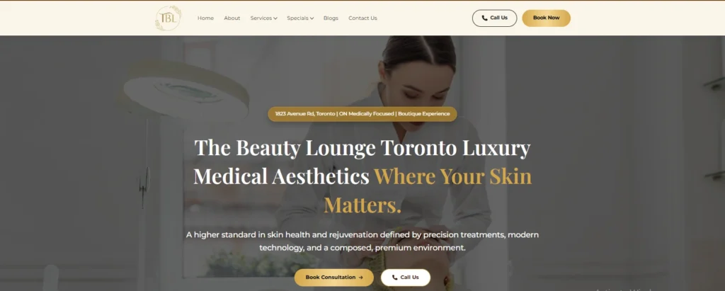 Ultrasound lipolysis treatment at The Beauty Lounge Toronto.