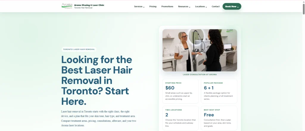 Aroma Waxing & Laser Clinic - laser hair removal centre near Yonge and Eglinton.