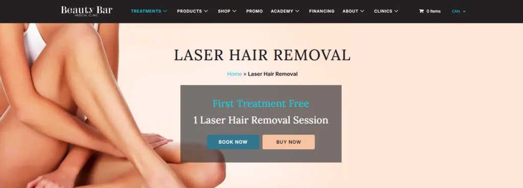 Beauty Bar Clinic - laser hair removal centre near Yonge and Eglinton.