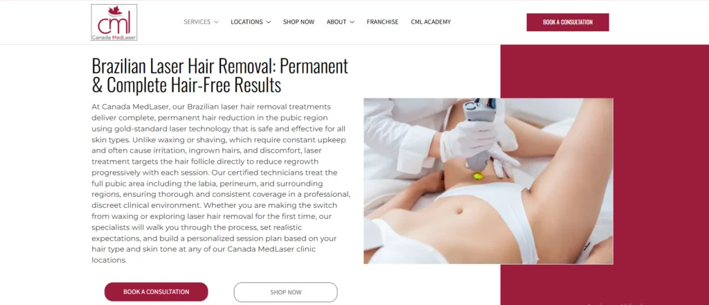 Canada MedLaser - bikini laser hair removal in Toronto.