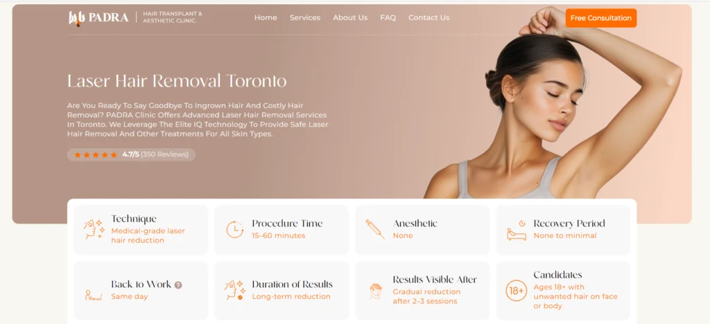 Padra Clinic - ingrown hair laser removal in Toronto.