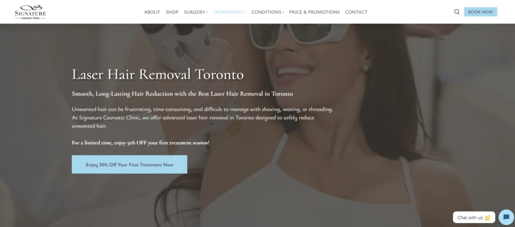 Signature Cosmetic Clinic - ingrown hair laser removal in Toronto.