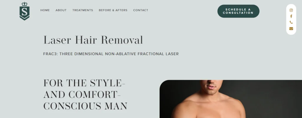 Sovereign Male - laser hair removal men's back in Toronto.