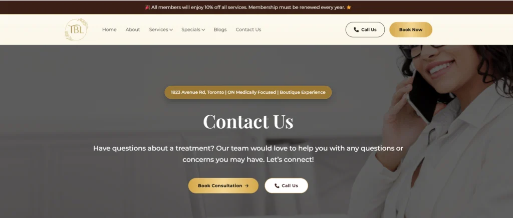 The Beauty Lounge Toronto - one of the facial laser hair removal clinics in Toronto.