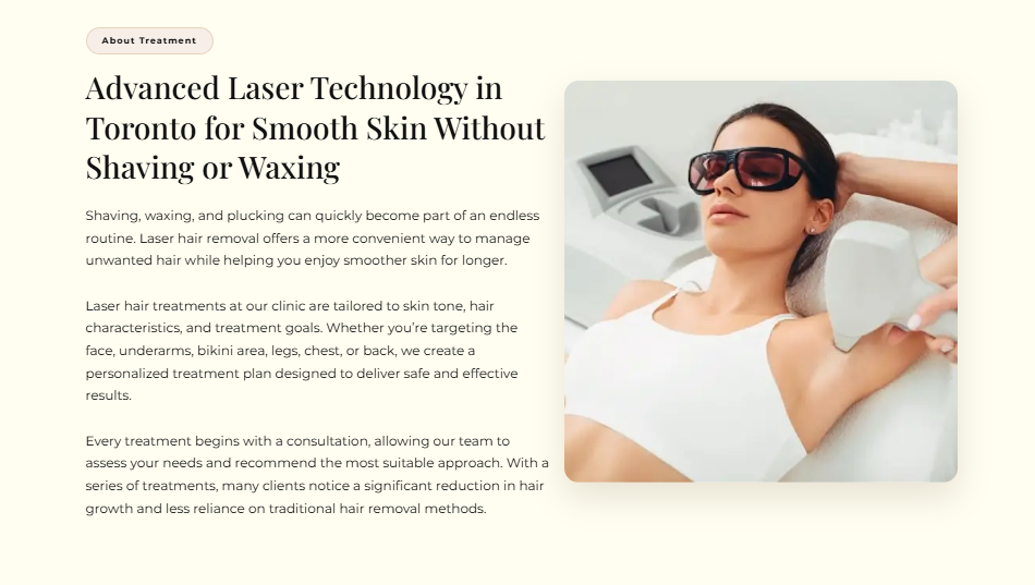 The Beauty Lounge Toronto - laser hair removal treatments in Toronto.