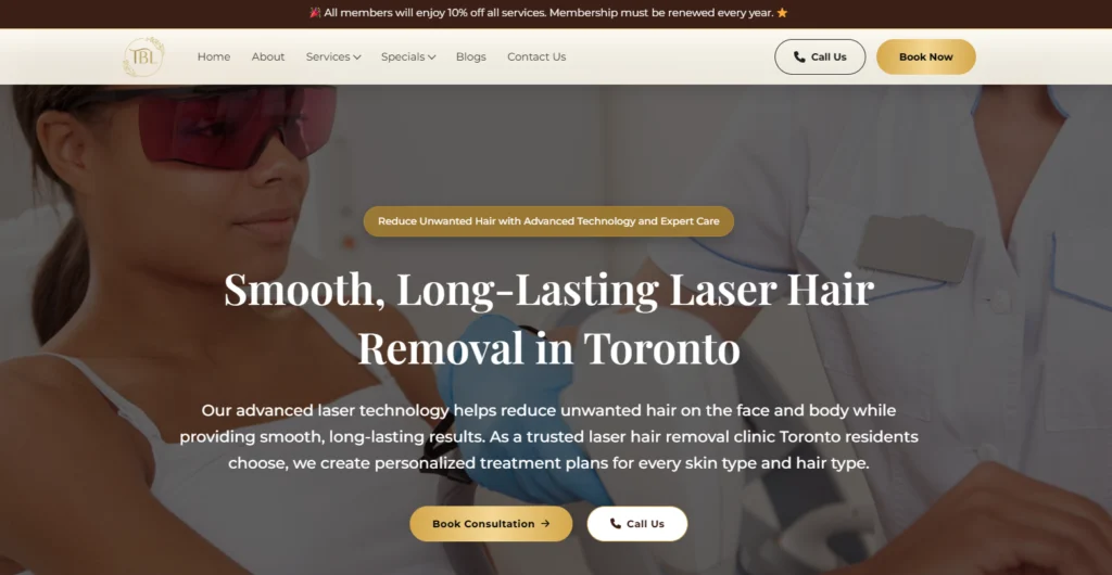 The Beauty Lounge Toronto - leg laser hair removal clinics in Toronto.