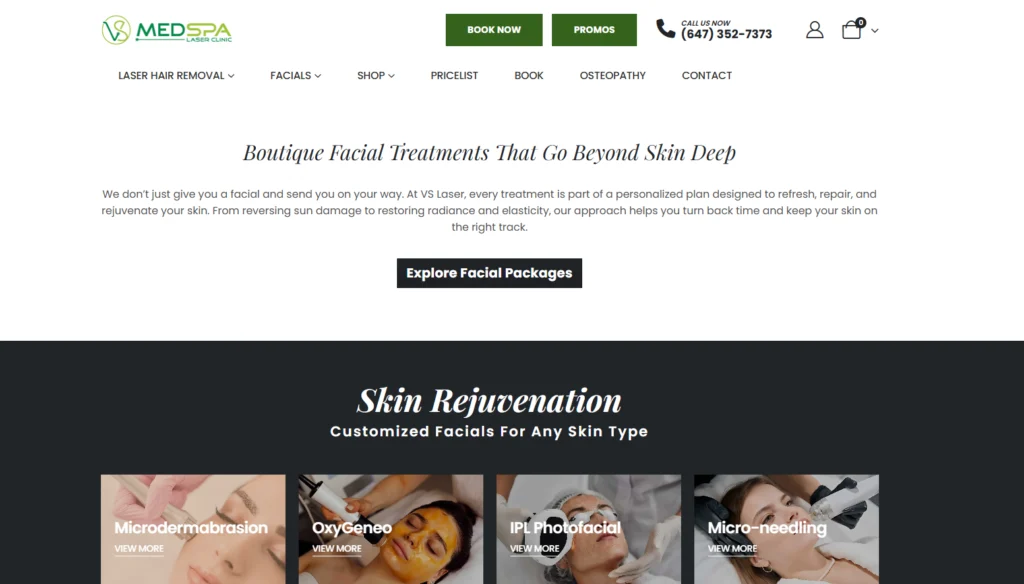 VS Laser - armpit laser hair removal in Toronto.